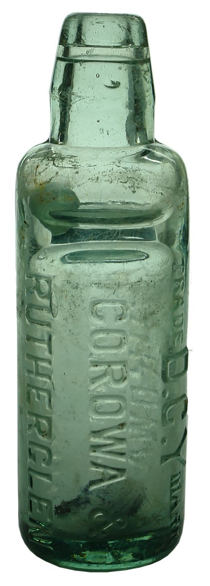Young Corowa Rutherglen Antique Codd Marble Bottle