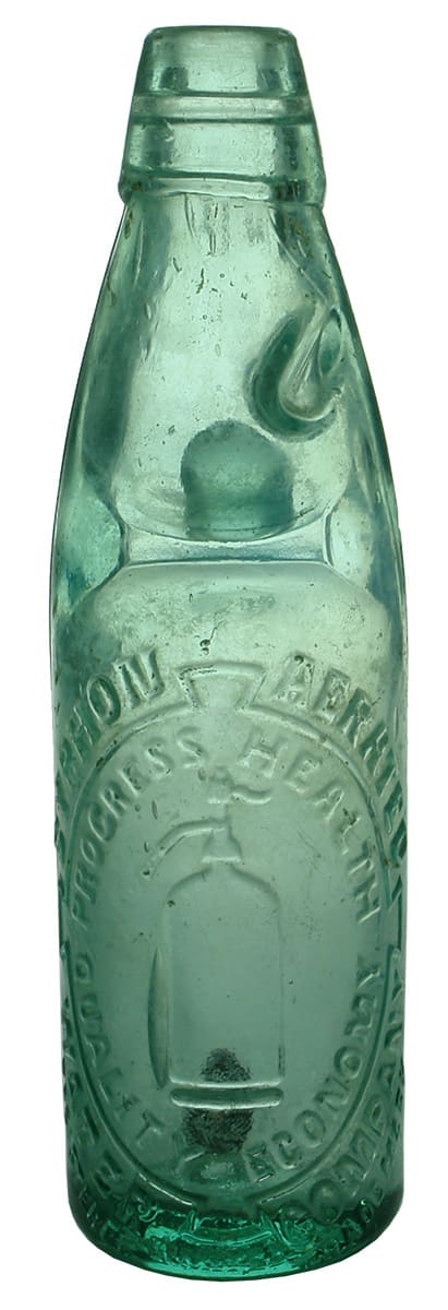 Syphon Aerated Water Sydney Antique Codd Marble Bottle