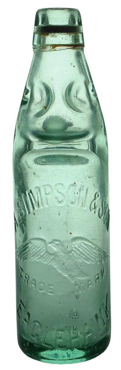 Simpson Eaglehawk Antique Codd Marble Bottle