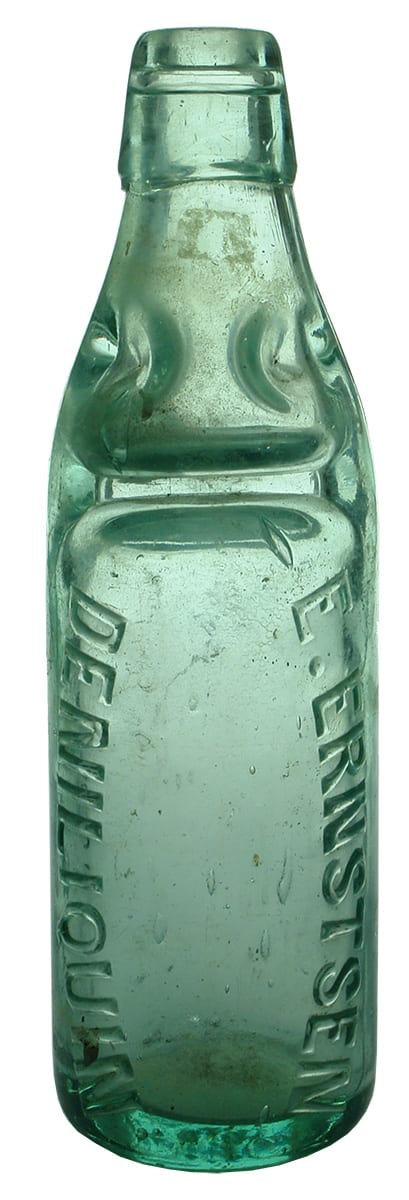 Ernstsen Deniliquin Antique Codd Soft Drink Bottle