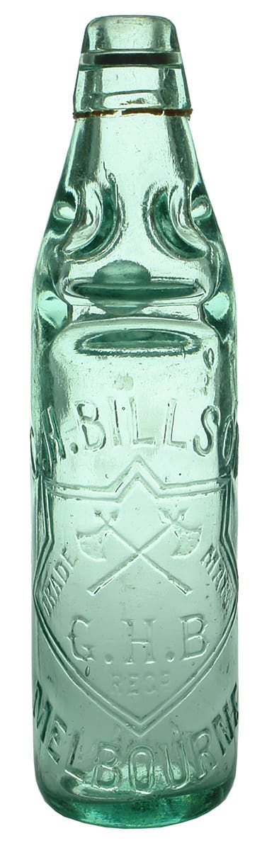 Billson Melbourne Hatchets Antique Codd Marble Bottle