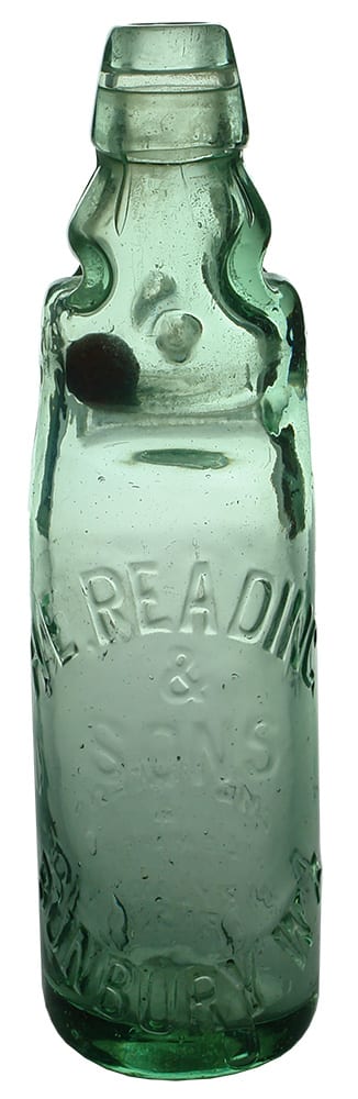 Reading Bunbury Acme Reliance Patent Bottle Brown Marble