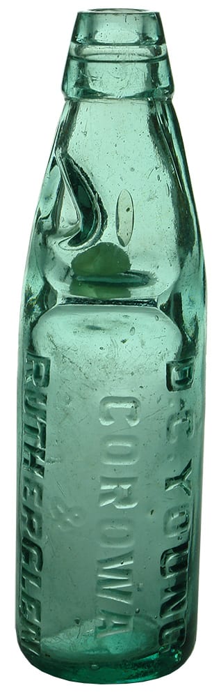 Young Corowa Rutherglen Codd Marble Bottle