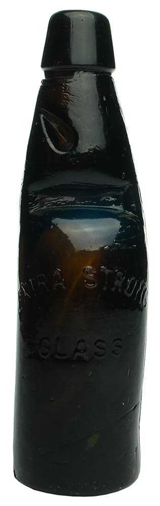 Extra Strong Glass Codd's Patent Black Bottle