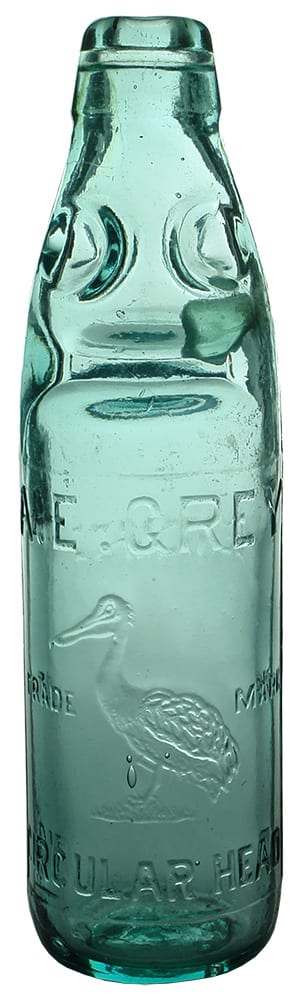 Grey Circular Head Pelican Codd Bottle