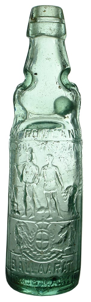 Rowlands Ballarat Melbourne Miner Farmer Reliance Patern Bottle