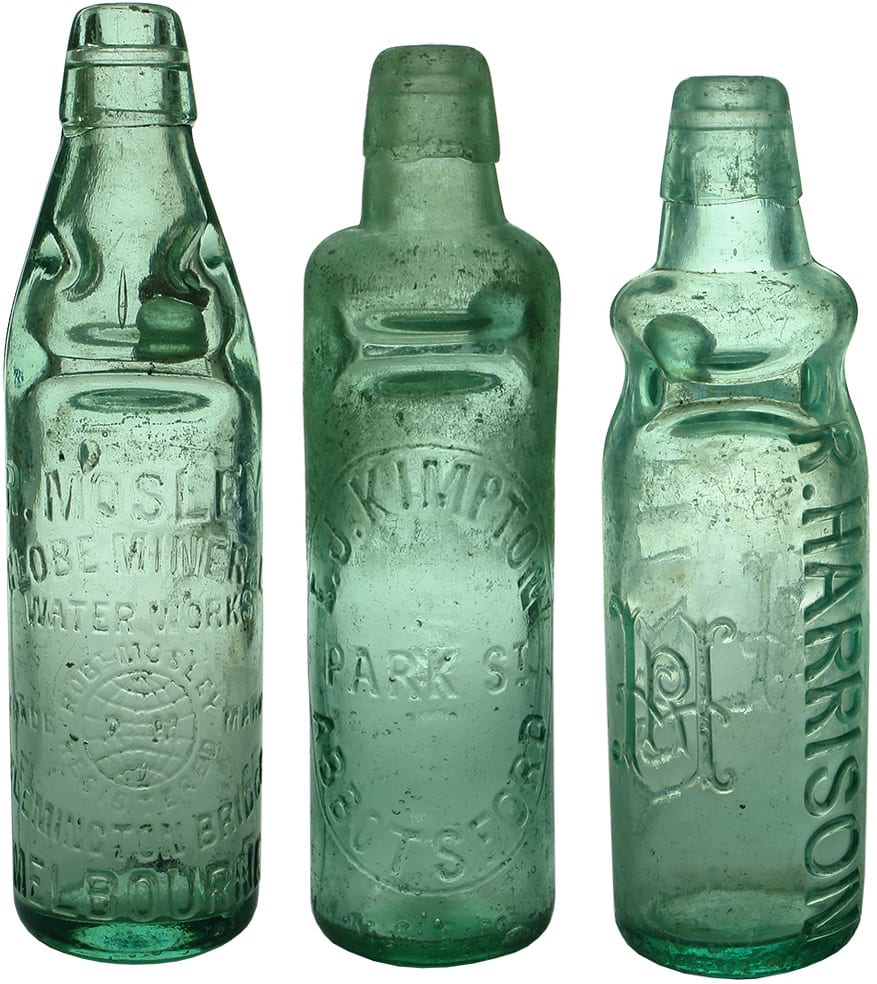 Antique Old Codd Marble Bottles