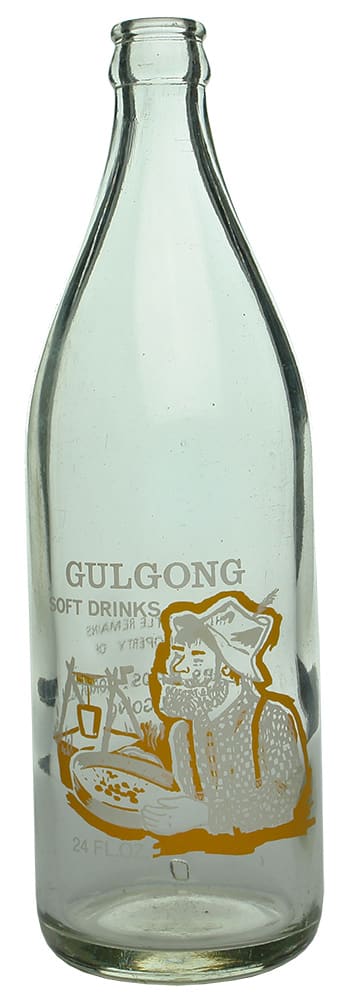 Gulgong Soft Drinks Gold Panner Crown Seal Bottle