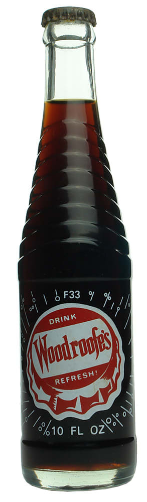 Woodroofe's Adelaide Ceramic Label Soft Drink Bottle