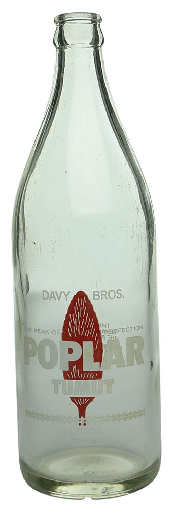 Davy Bros Tumut Poplar Soft Drink Bottle