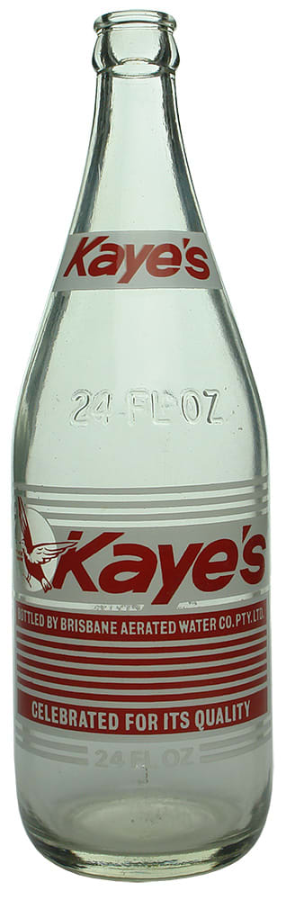 Kaye's Brisbane Ceramic Label Soft Drink Bottle