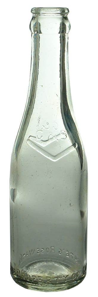 Colegate's Rosewater Boomerang Crown Seal Bottle