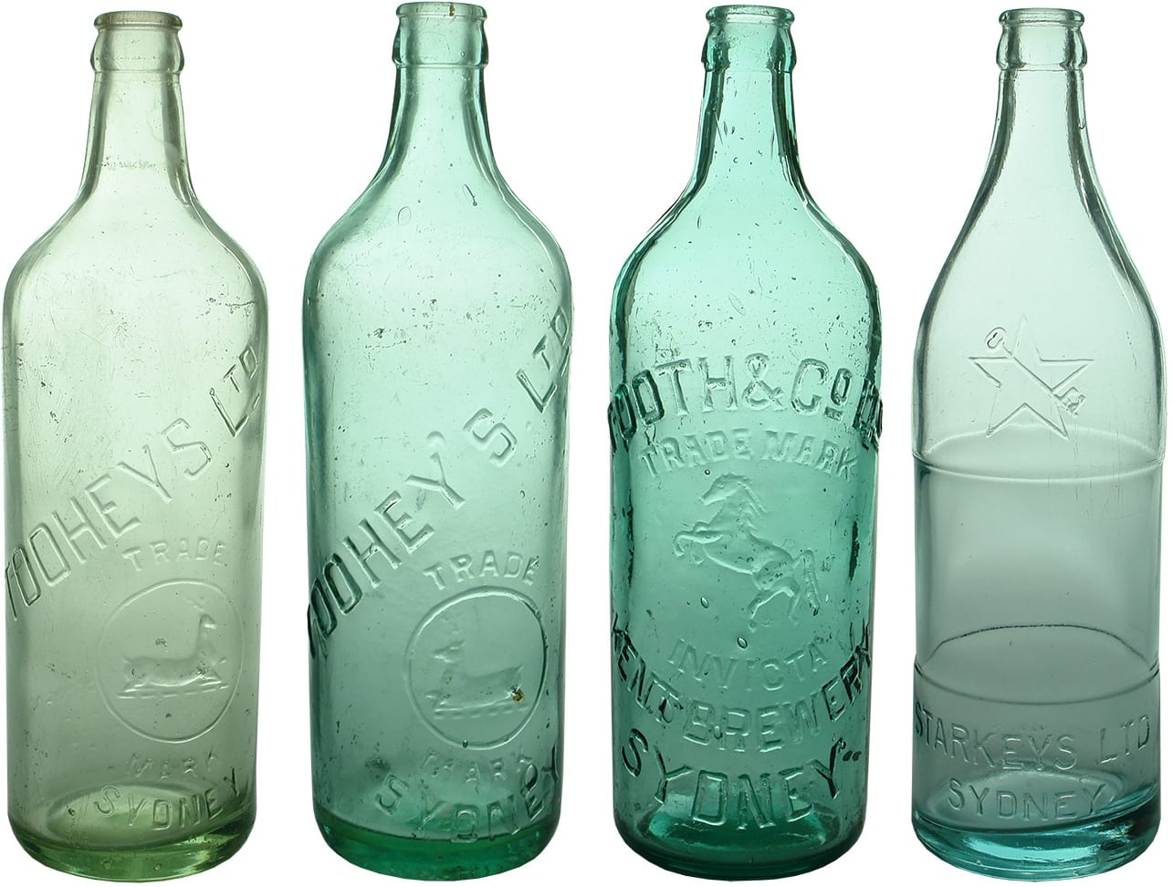 Old Vintage Crown Seal Soft Drink Bottles