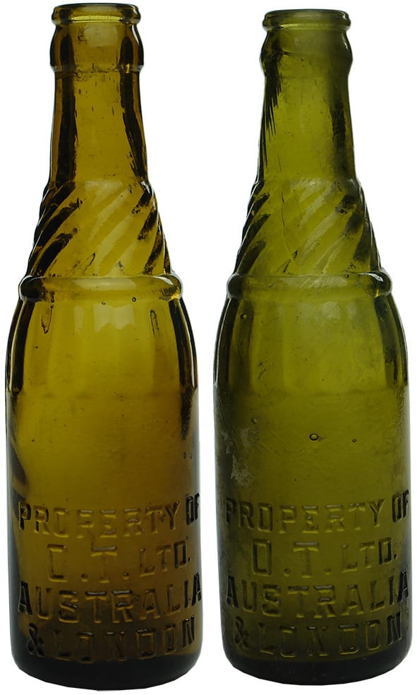 Old Vintage Crown Seal Soft Drink Bottles