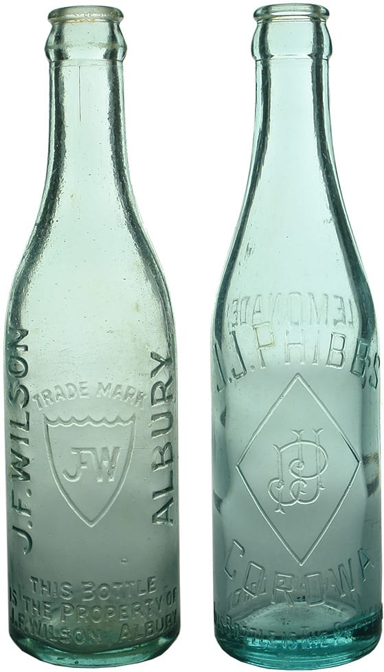 Old Vintage Crown Seal Soft Drink Bottles