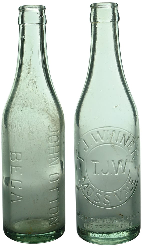 Old Vintage Crown Seal Soft Drink Bottles