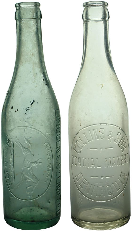 Old Vintage Crown Seal Soft Drink Bottles