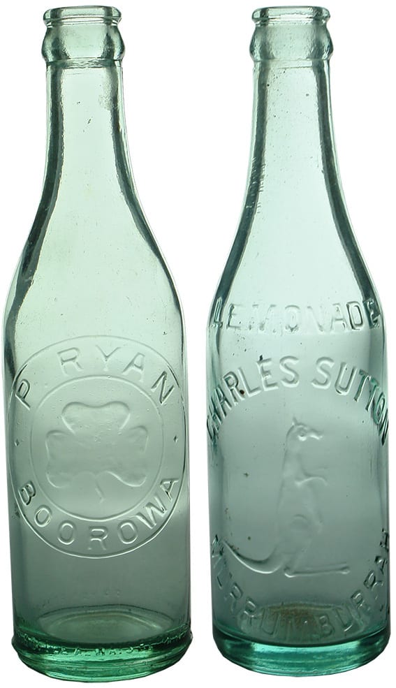 Old Vintage Crown Seal Soft Drink Bottles