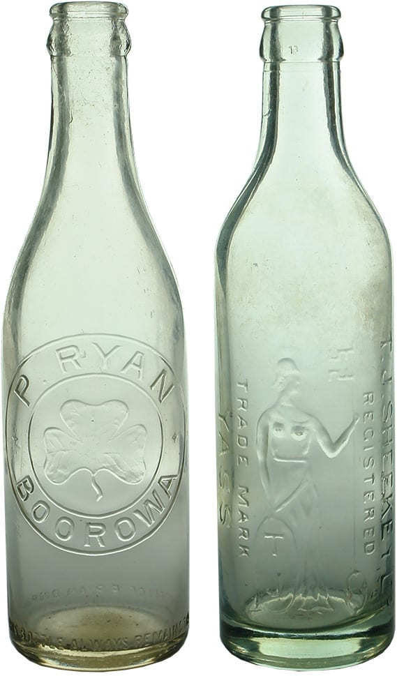 Old Vintage Crown Seal Soft Drink Bottles