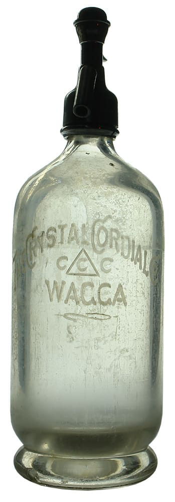 Crystal Cordial Wagga Vintage Soda Syphon