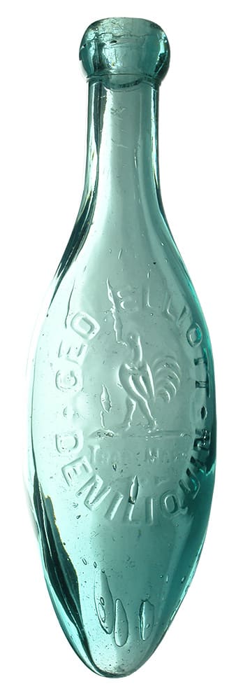 Elliott Deniliquin Rooster Torpedo Soda Bottle