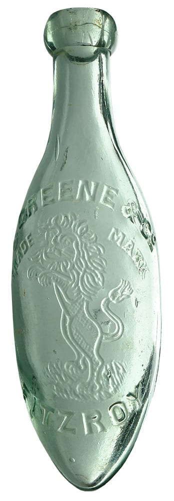 Greene Fitzroy Rampant Lion Antique Torpedo Bottle