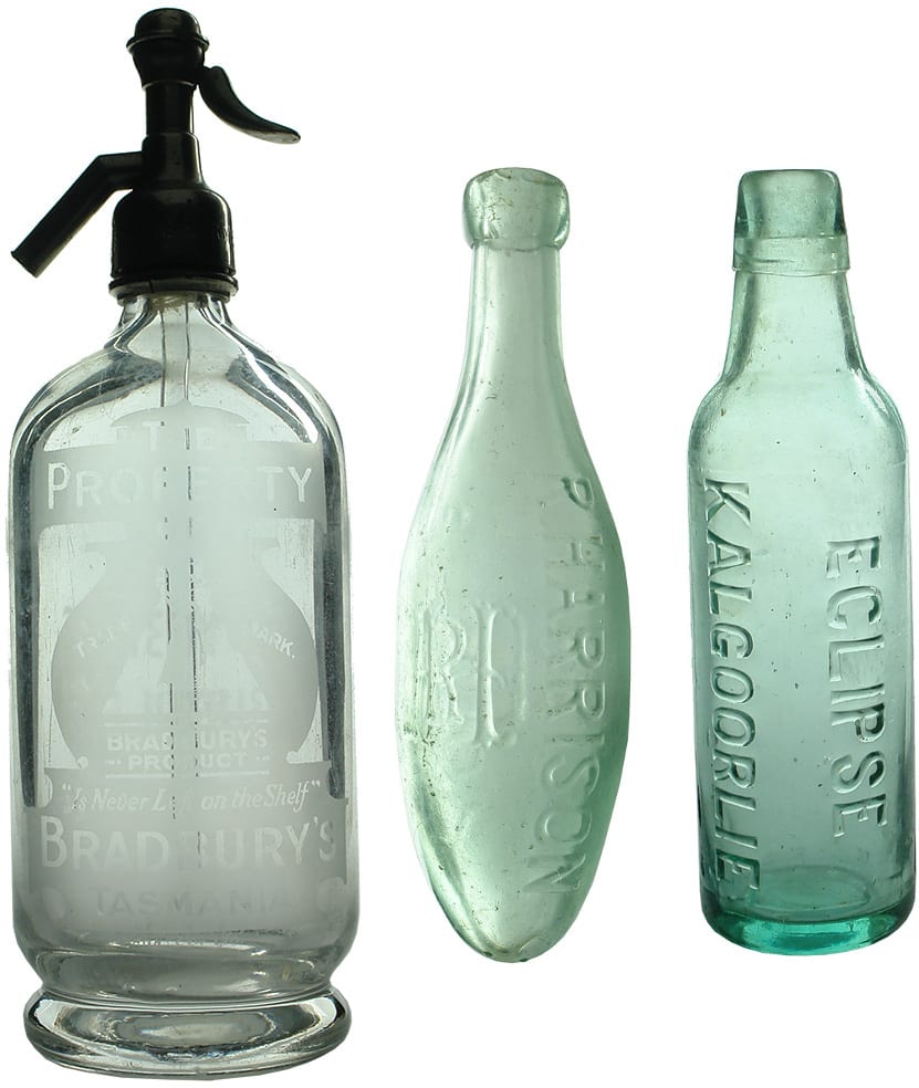 Antique Soft Drink Aerated Water Bottles