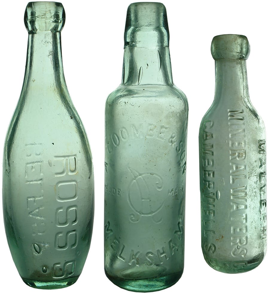 Antique Soft Drink Aerated Water Bottles