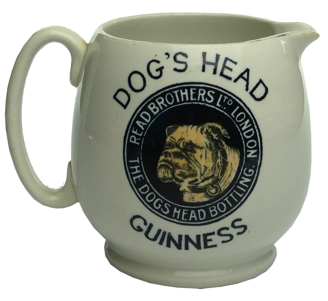 Dog's Head Guinness Read Brothers Water Jug