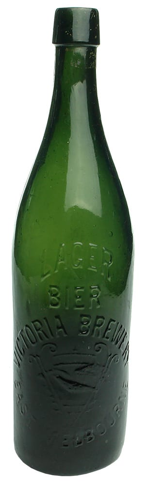 Victoria Brewery East Melbourne Lager Bier Antique Bottle