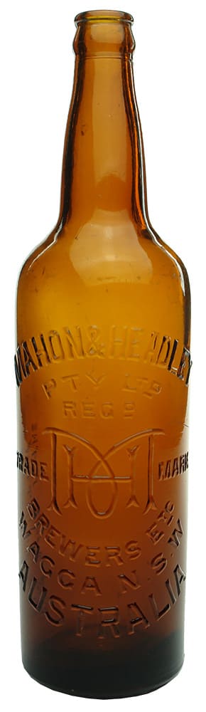Mahon Headley Wagga Antique Beer Bottle