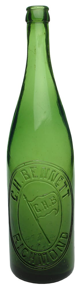 Bennett Richmond Hop Beer Green Glass Bottle