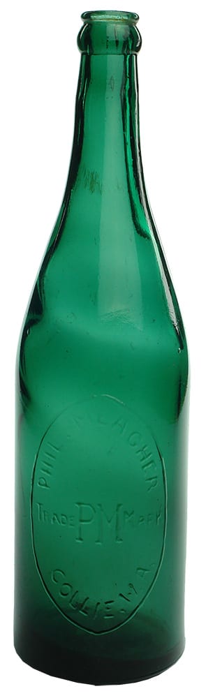 Phil Meagher Collie Emerald Green Hop Beer Bottle