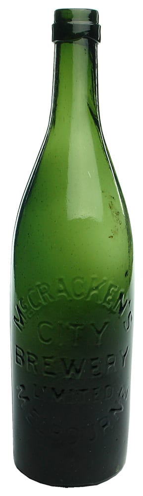 McCracken's City Brewery Melbourne Antique Beer Bottle