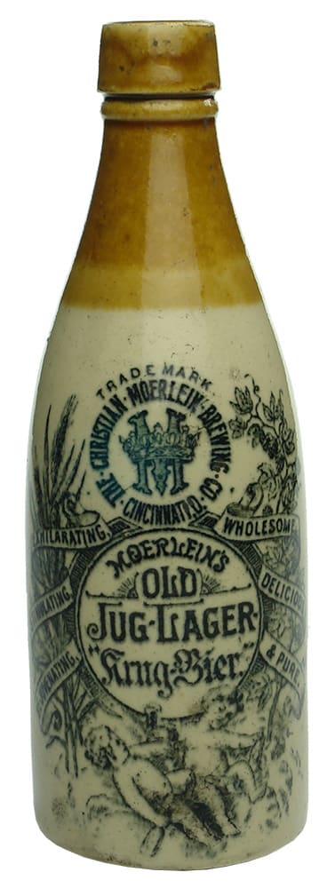 Christian Moerlein Cincinnati Ohio Stoneware Beer Bottle