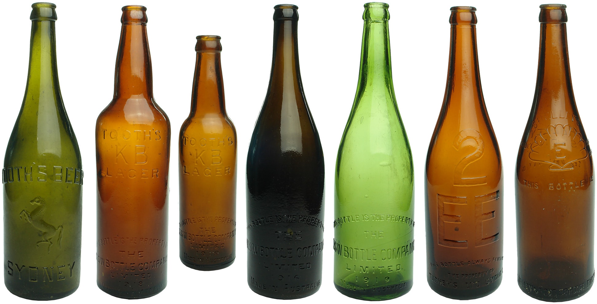 Antique New South Wales Beer Bottles