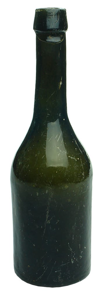 Antique Cod Liver Oil Black Glass Bottle