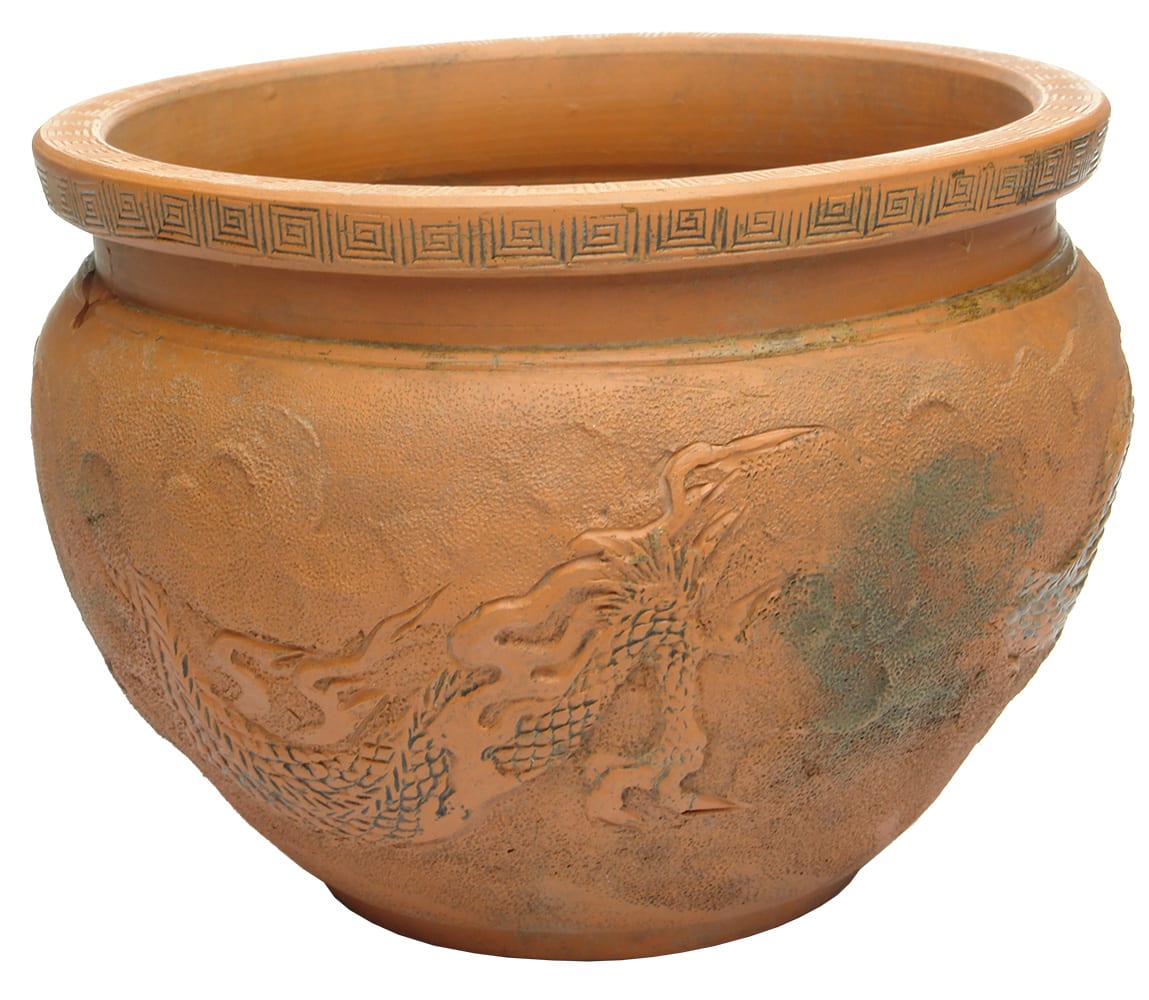 Antique Chinese Terracotta Dragon Pot