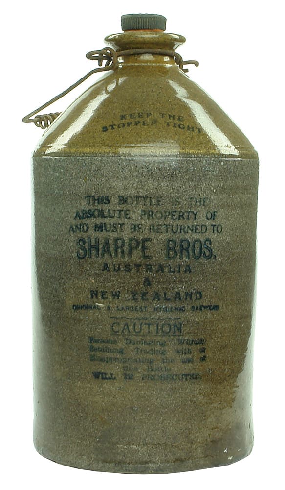 Sharpe Bros Australia New Zealand Stoneware Demijohn