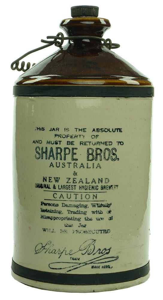 Sharpe Bros Australia New Zealand Stoneware Demijohn