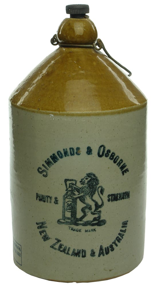 Simmonds Osborne Lion Stoneware Demijohn