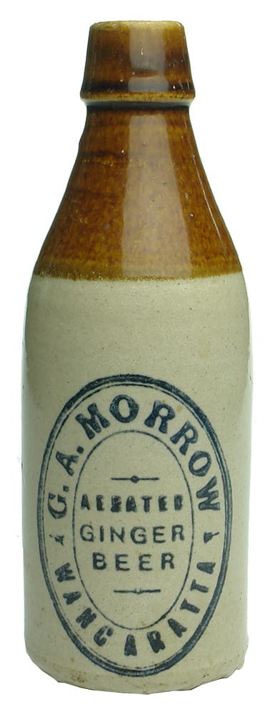 Morrow Aerated Ginger Beer Wangaratta Stone Bottle