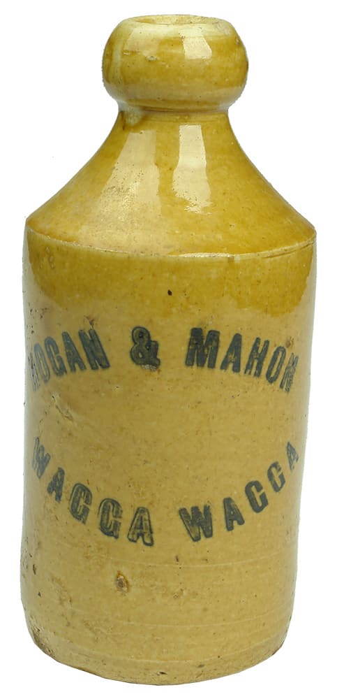 Hogan Mahon Wagga Wagga Stoneware Ginger Beer Bottle