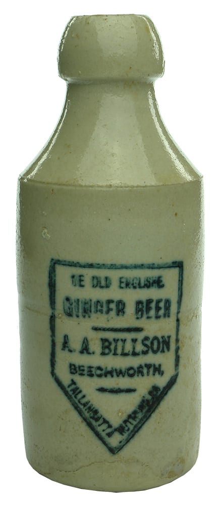 Billson Beechworth Rutherglen Tallangatta Ginger Beer Bottle