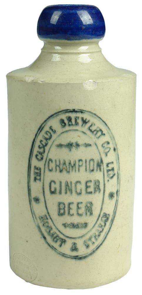 Cascade Brewery Hobart Antique Champion Ginger Beer Bottle