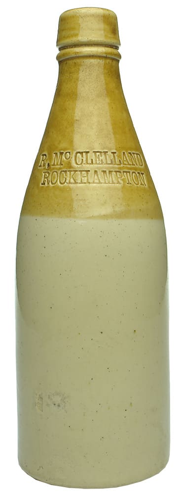 McClelland Rockhampton Impressed Ginger Beer Bottle