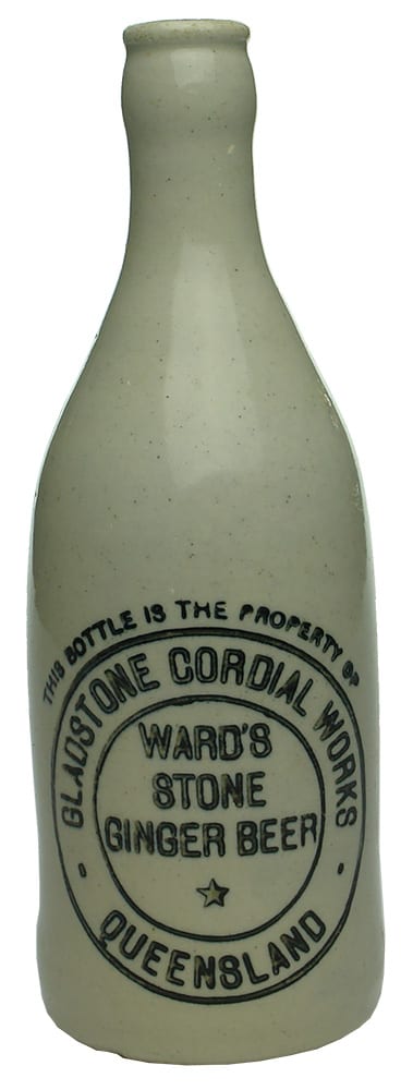 Gladstone Cordial Works Ward's Ginger Beer Bottle