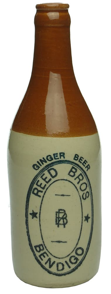 Reed Bros Bendigo Ginger Beer Stone Bottle