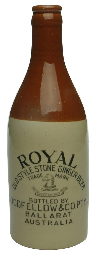 Royal Goodfellow Ballarat Stone Ginger Beer Bottle