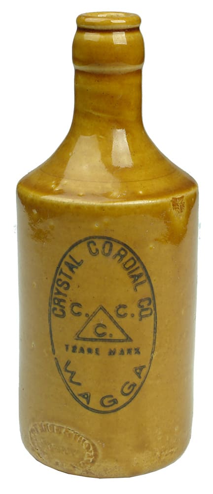 Crystal Cordial Wagga Ginger Beer Bottle